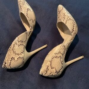 Charlotte Russe Faux Snakeskin Heels